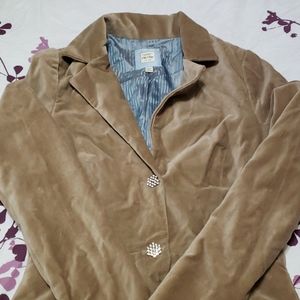 Tan velvet jacket (lightweight)